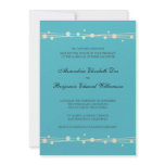 Modern Dots & Straw Wedding Invitation (aqua)