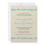 Modern Dots & Straw Wedding Invitation (aqua)