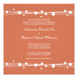 Modern Dots & Straw Wedding Invitation (coral)