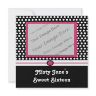 Modern Dots Sweet Sixteen Party Invitations invitation