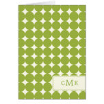 Modern Dots Thank You Card - Green cards