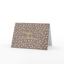 Modern Dotted pattern Birthday Card
