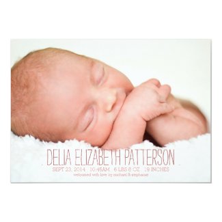 Modern Dream Two Photo Baby Birth Announcement