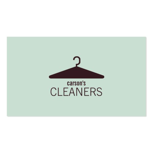 Modern Dry Cleaning Business Card (front side)