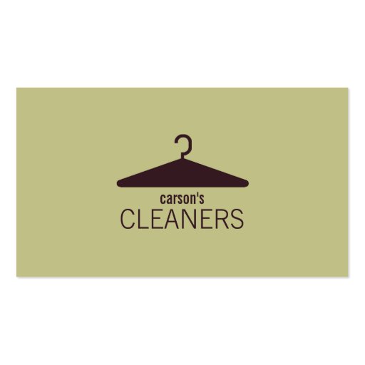 Modern Dry Cleaning Business Card Business Card Templates (front side)
