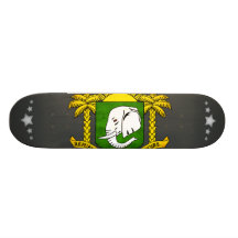 Modern Edgy Ivorian Flag Skateboards