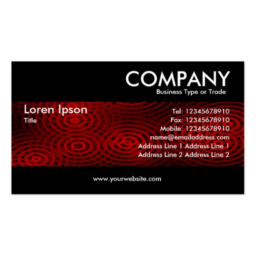 Modern - Electric Rain Red Business Card Template