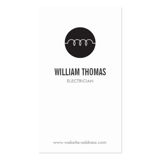 MODERN ELECTRICIAN LOGO BUSINESS CARD TEMPLATE (front side)