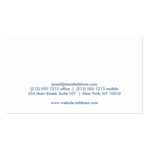 MODERN ELECTRICIAN LOGO LIGHTBULB on BLUE Business Card Template (back side)