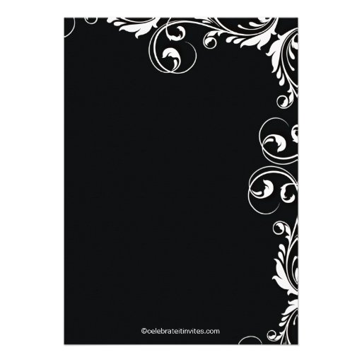 Modern Elegance Black Bridal Shower Invitation
