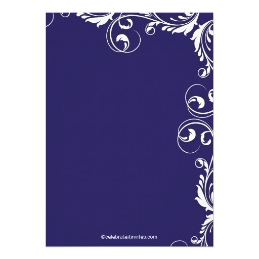 Modern Elegance Blue Bridal Shower Invitation
