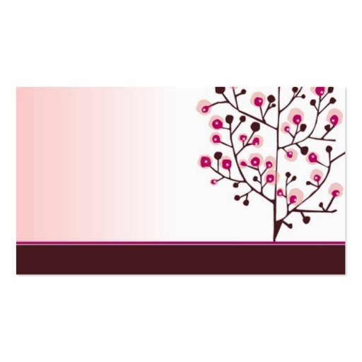 Modern Elegance Business Card -pink and brown (back side)