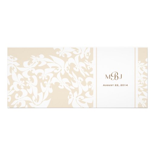 Modern Elegance Ecru Fleur de Lis Wedding Personalized Invitations