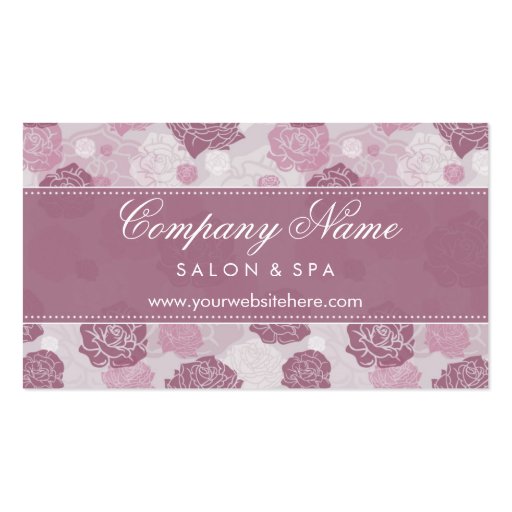 Modern Elegance Floral Roses Business Cards (front side)