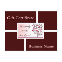 Modern Elegance gift certificate I postcards