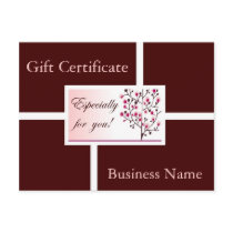 Modern Elegance gift certificate II postcards