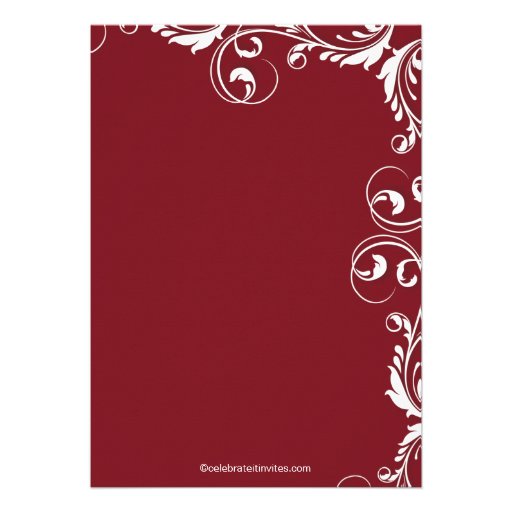 Modern Elegance Maroon Bridal Shower Invitation