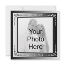 Modern Elegance Photo Frame Personalized Invites
