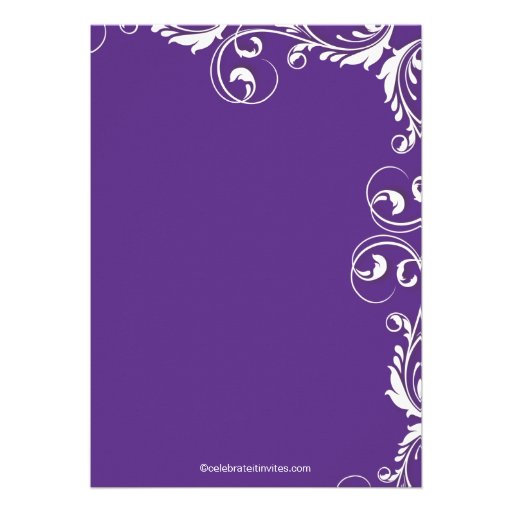 Modern Elegance Purple Bridal Shower Invitation