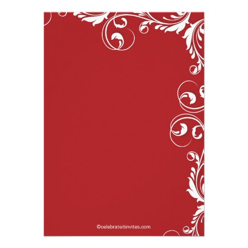 Modern Elegance Red Bridal Shower Invitation
