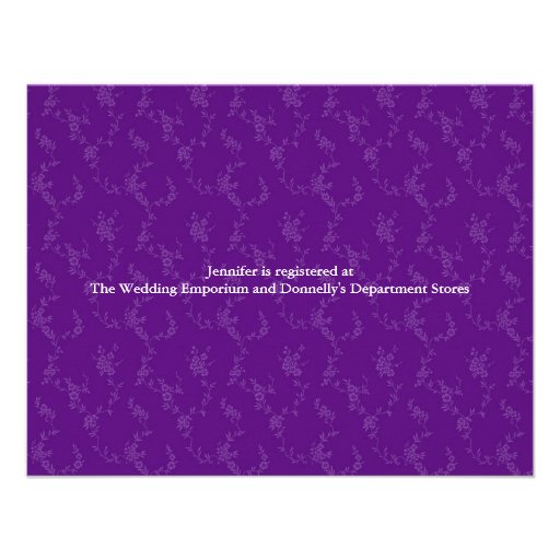 Modern Elegance Rich Purple Bridal Shower Personalized Invite