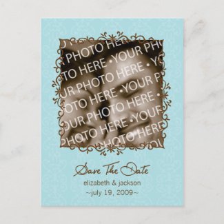 Modern Elegance Save The Date Card postcard