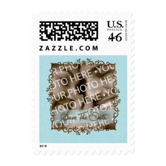 Modern Elegance Save The Date Small Postage stamp