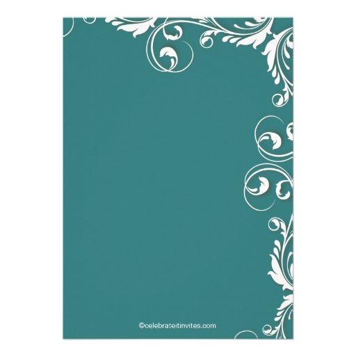 Modern Elegance Teal Bridal Shower Invitation