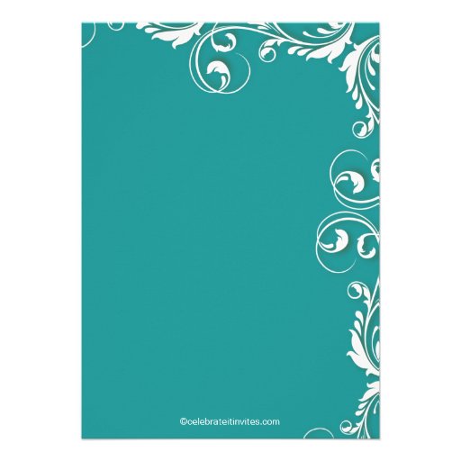 Modern Elegance Turquoise Bridal Shower Invitation