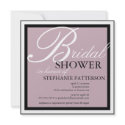 Modern & Elegant Bridal Shower in Lilac Invitation invitation