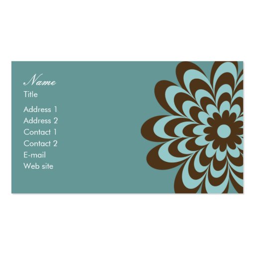 Modern Elegant Business Card or Networking Card (back side)