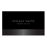 Modern elegant classy dark gray and black profile business card