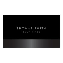Modern elegant classy dark gray and black profile business card