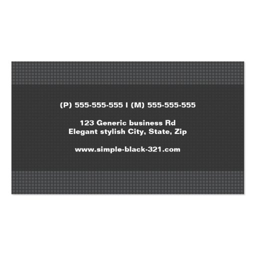 Modern elegant dark gray texture professional business card templates (back side)