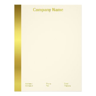 Modern Elegant Gold Foil Company Letterhead