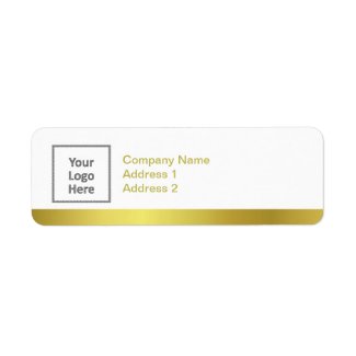 Modern Elegant Gold Foil Custom Business Logo Return Address Label