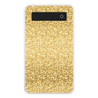Modern Elegant Gold Glitter Power Bank