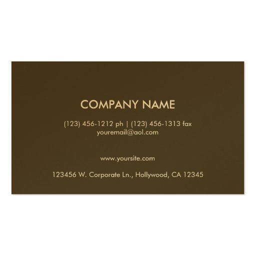 Modern & Elegant Gold Monogram Professional Business Card Templates (back side)