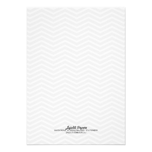 Modern Elegant Green & Blue Chevron Bridal Shower Personalized Invites