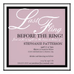 Modern & Elegant Last Fling Bachelorette Party Invites