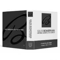 Modern & Elegant Monogram Business 1.5" Binder