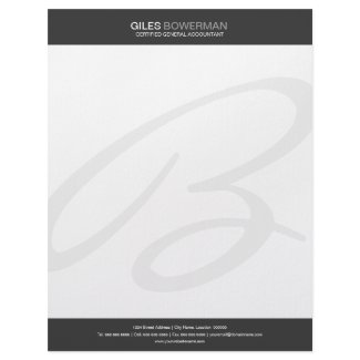 Modern & Elegant Monogram Business Letterhead letterhead