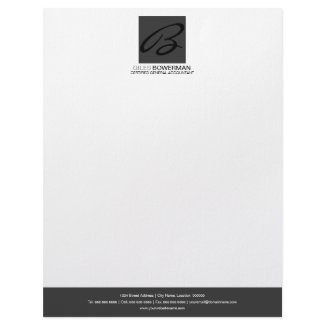 Modern & Elegant Monogram Business Letterhead letterhead