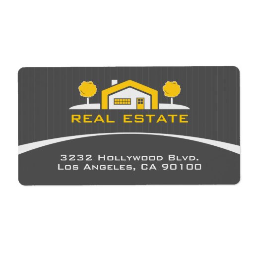 Modern Elegant Real Estate Address Label Zazzle