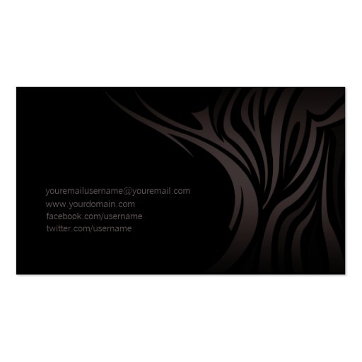 Modern Elegant Unique Zebra  Fashion Business Card (back side)