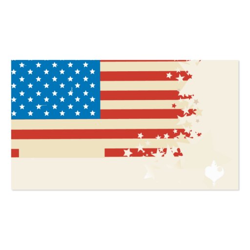 modern elegant US flag business card template (back side)
