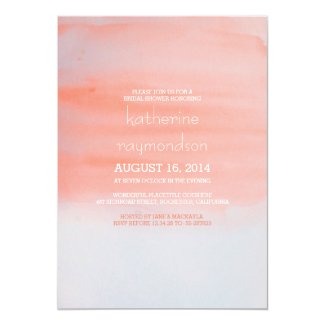 Modern elegant watercolor bridal shower 5x7 paper invitation card