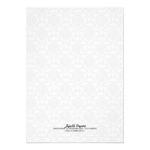 Modern Elegant Yellow Damask Bridal Shower Personalized Announcements