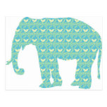 Modern elephant silhouette postcards