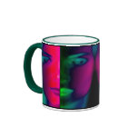 Modern faces 3 coffee mugs
